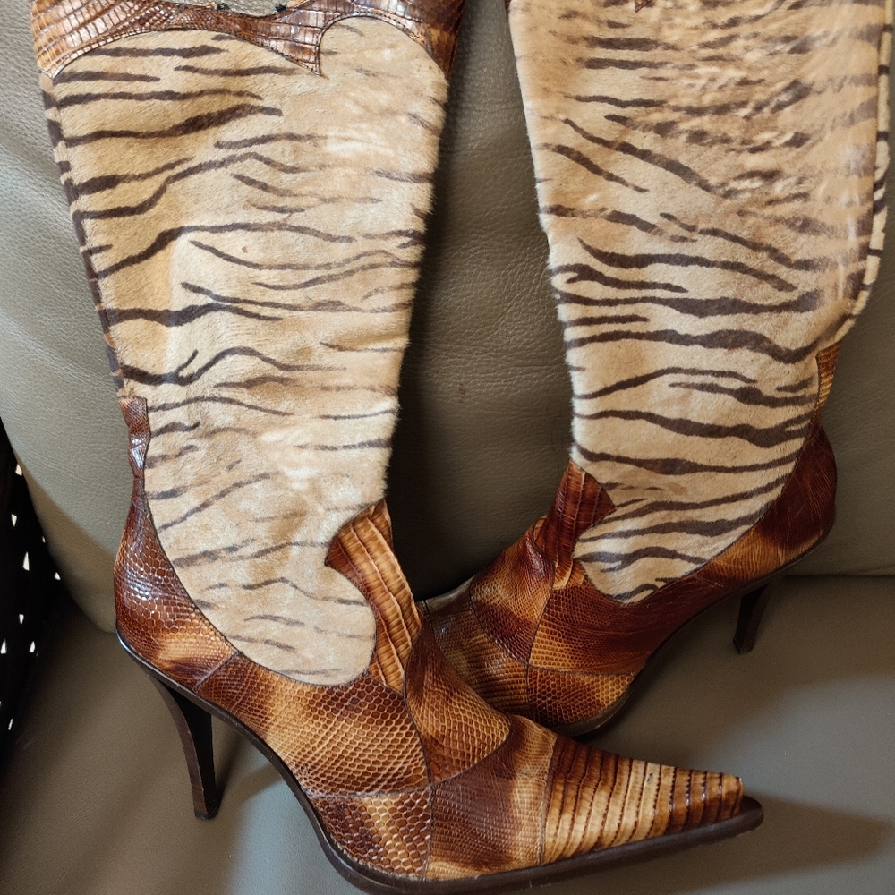 Gianmarco Lorenzi all exotic leather boots